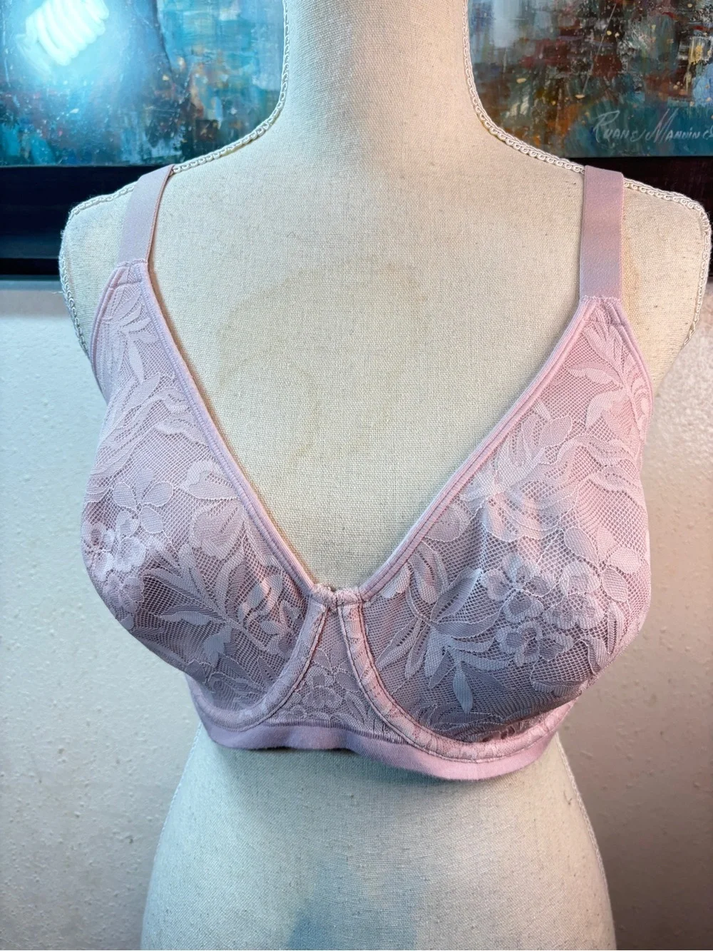Bali Breathe Light Pink Lace Underwire Bra